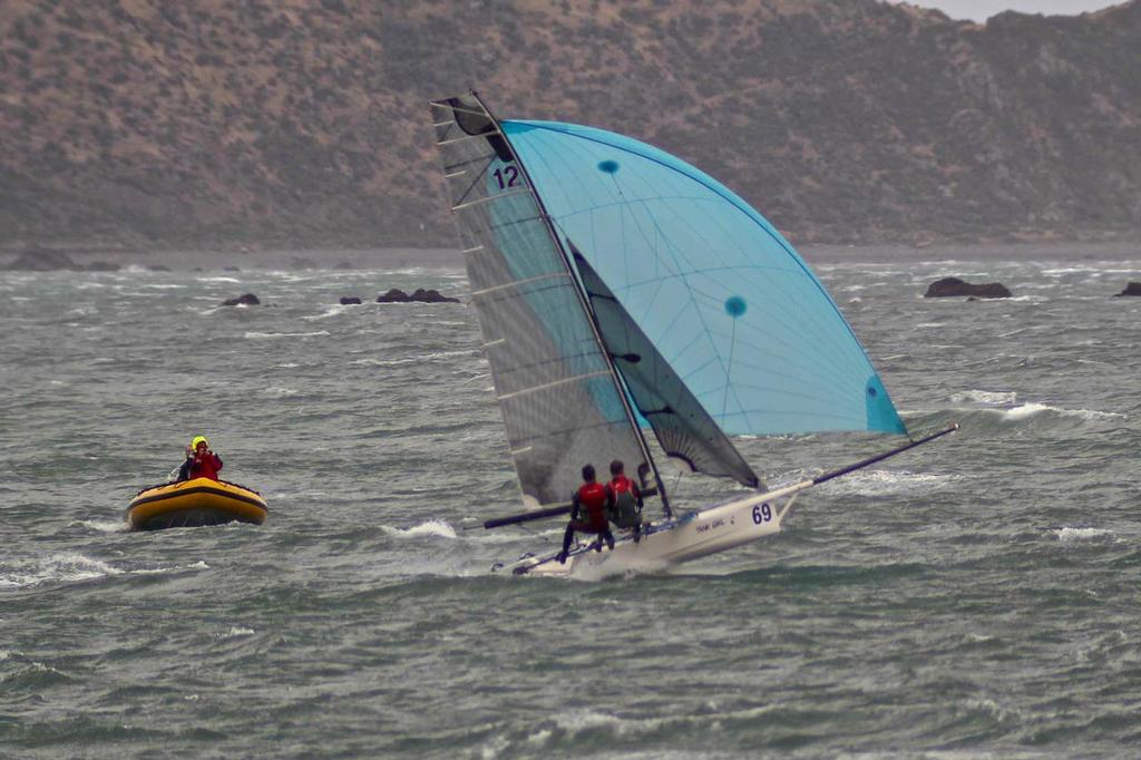 Practice Race 2014 12ft Skiff Interdominions, Worser Bay - Image by George Bax © SW